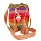 bucket bag boasts a colorful rainbow-hued raffia single shoulder strap, shop the best gift gifts for her for him from Inna carton online store dubai, UAE!