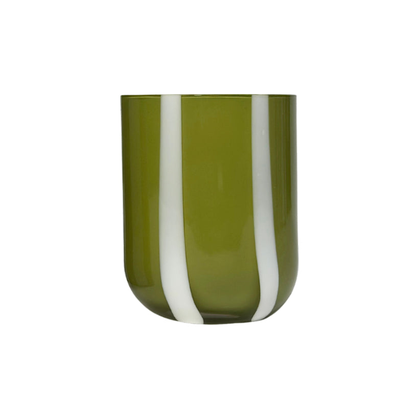 Attina Glass Tumber Olive & White, the best customize gift and gifts for her and for him from Inna Carton online shop Dubai, UAE!