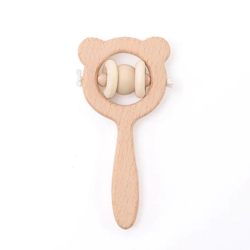 Bear-Shaped Rattle toy for babies smooth shape, shop the best gift gifts for her for him from Inna carton online store dubai, UAE!