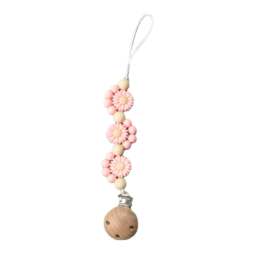 Baby silicon pacifier clip  handmade BPA-free silicon balls and flowers, shop the best gift gifts for her for him from Inna carton online store dubai, UAE!