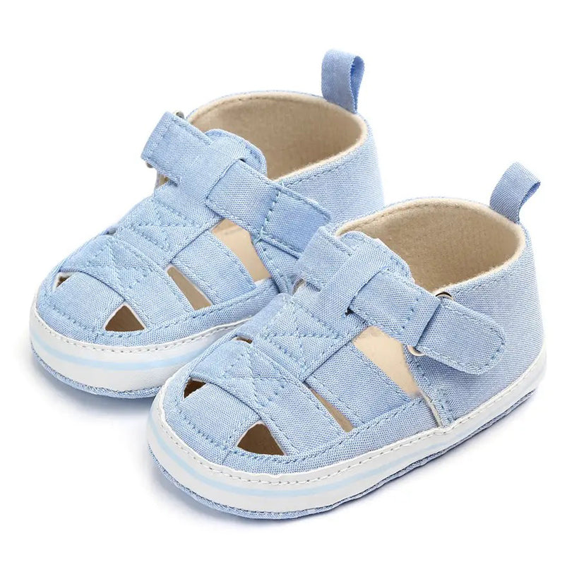 Blue sandals for baby boys soft cotton, anti-slip traction, shop the best gift gifts for her for him from Inna carton online store dubai, UAE!