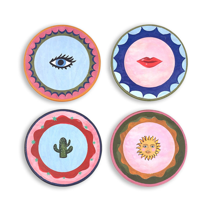 Eleanor Bowmer Electric Coast Set of 4 Cork Coasters, the best customize gift and gifts for her and for him from Inna Carton online shop Dubai, UAE!