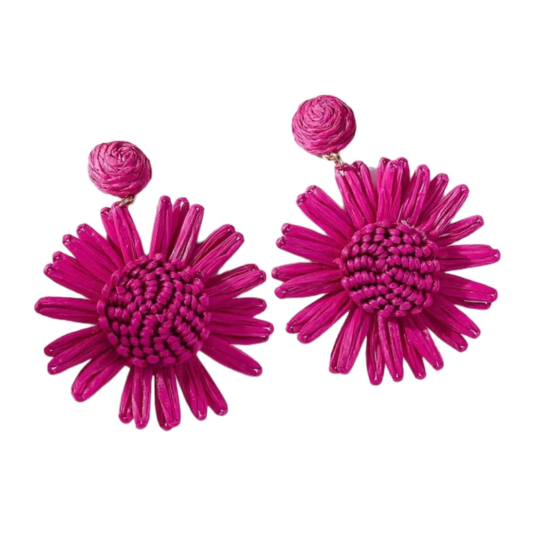 Raffia butterfly backs pink earrings, shop the best gift gifts for her for him from Inna carton online store dubai, UAE!