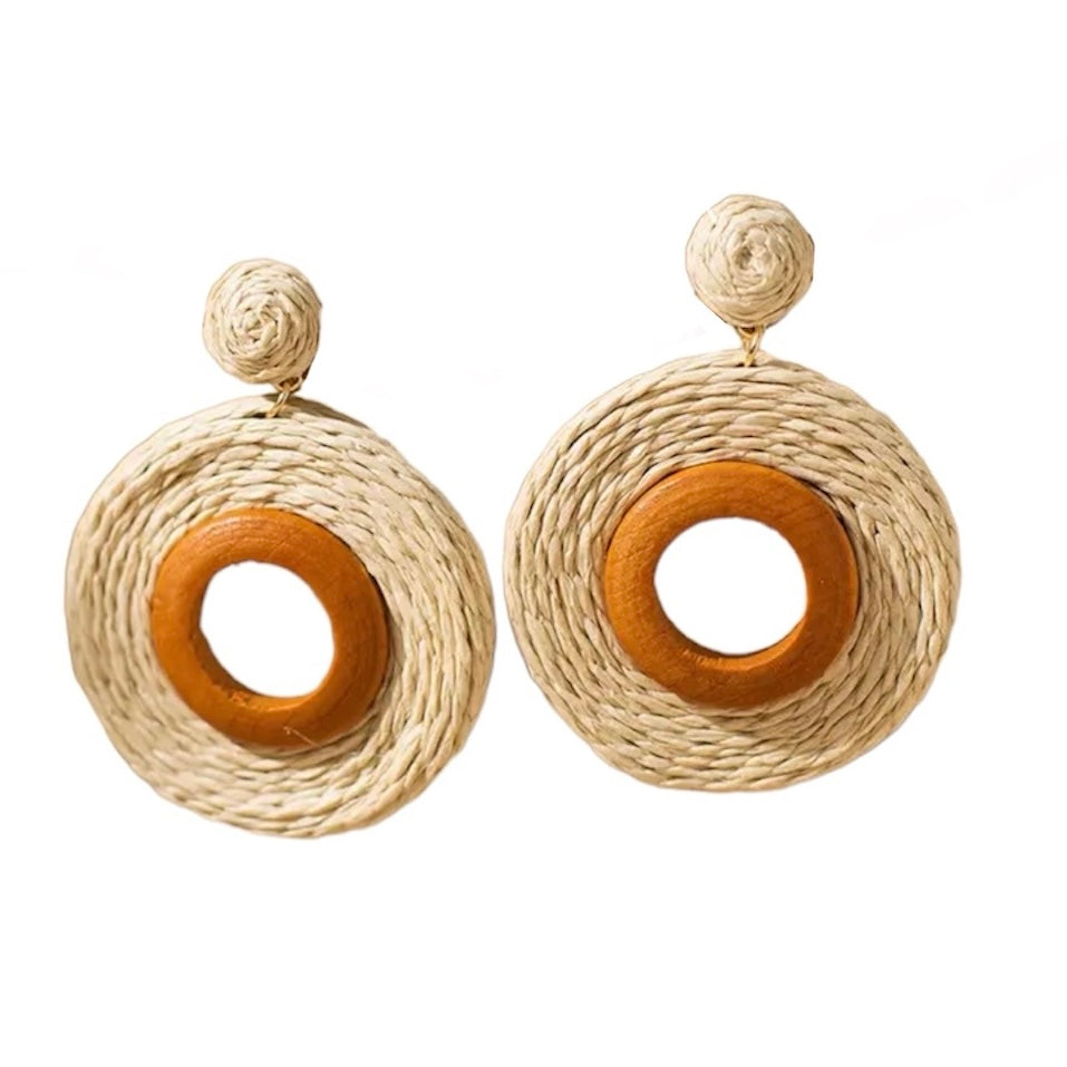 Raffia butterfly backs earrings, shop the best gift gifts for her for him from Inna carton online store dubai, UAE!