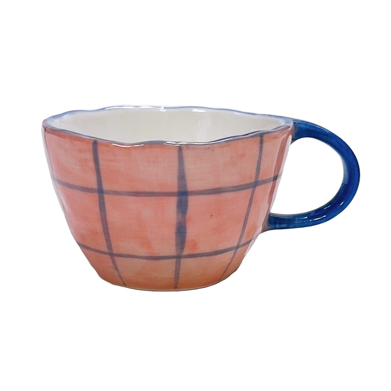 Plaid Mug Pink, the best customize gift and gifts for her and for him from Inna Carton online shop Dubai, UAE!