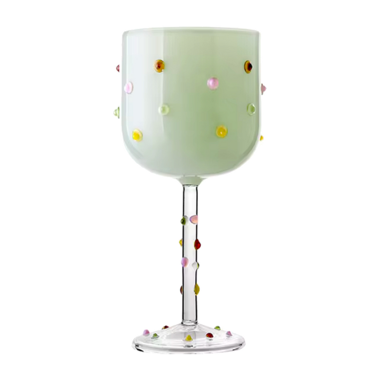 Polka Stem Glass | Green, the best customize gift and gifts for her and for him from Inna Carton online shop Dubai, UAE!